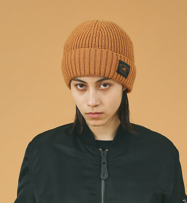 ABAHOUSE「【RUBEN/ルーベン】WAPPEN RIB WATCH/ワッペンリブニットキャ」|その他|マスタード