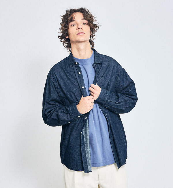 ABAHOUSE「7.5オンス オーバーサイズ デニムシャツ / ライトオンスデニム」|シャツ・ブラウス|