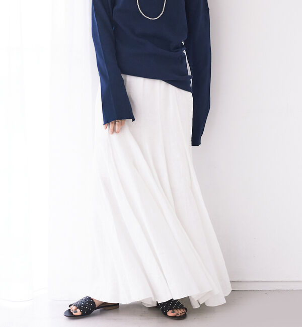 Rouge vif「リネン製品染スカート」|スカート|ホワイト