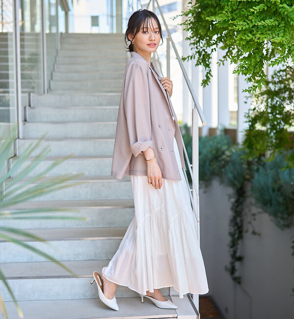 Rouge vif「ボイルエアリーシアーシャツジャケット」|テーラードジャケット|