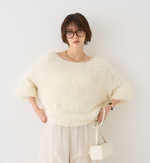 Rouge vif「【人気2025AW新色追加】【一部店舗限定】3wayルーズラメニット/オフショル」|ニット・セーター|