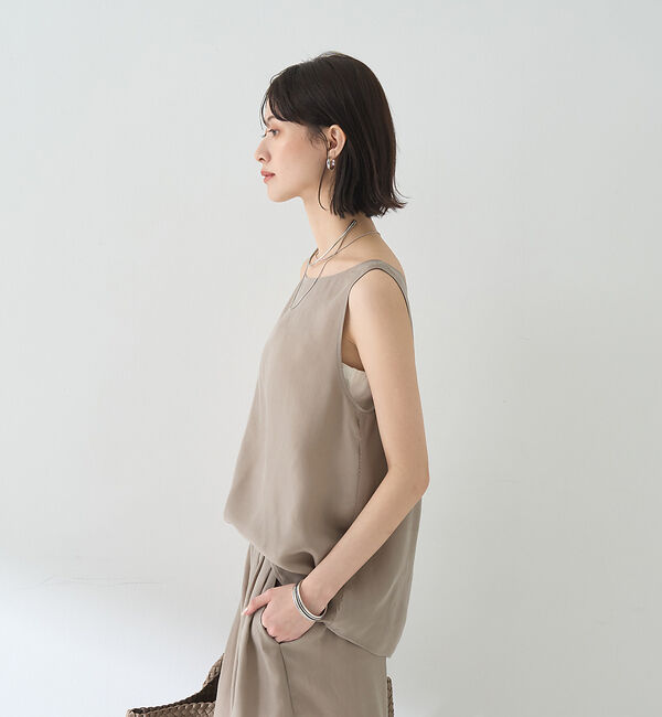 Rouge vif「【セットアップ対応】２WAYキュプラフィブリルノースリブラウス」|キャミソール|