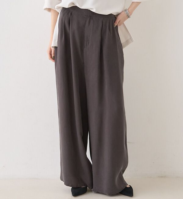 Rouge vif「【セットアップ対応】【新色登場】キュプラフィブリル ワイドパンツ」|その他|グレー