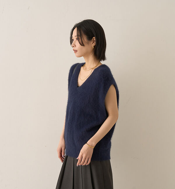 Rouge vif「フォックスウール ニットベスト」|ニット・セーター|