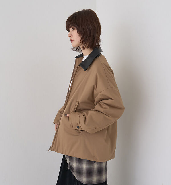 Rouge vif「異素材衿パフィブルゾン/ハンティングジャケット」|ブルゾン・スタジャン|