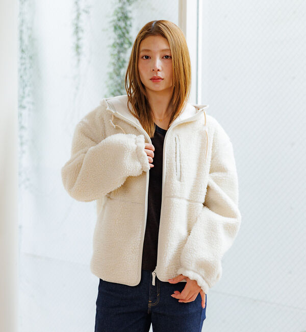 Rouge vif「【NANGA / ナンガ】BOA FLEECE ZIP HOODIE / ボアフ」|パーカー|