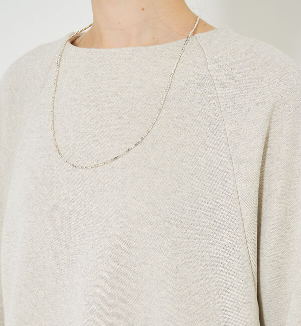 qualite「【大人の上品なスウェット】ラメスウェットプルオーバー」|スウェット・ジャージ|