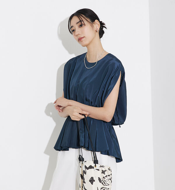 qualite「ボリュームギャザータックTOP」|シャツ・ブラウス|
