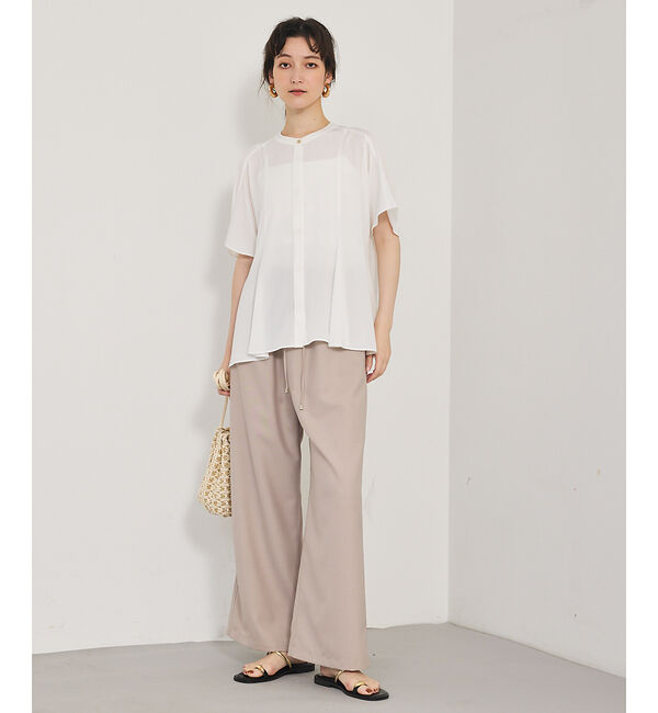 qualite「【接触冷感＆防シワ】ウールライクイージーパンツ/セットアップ対応」|その他|