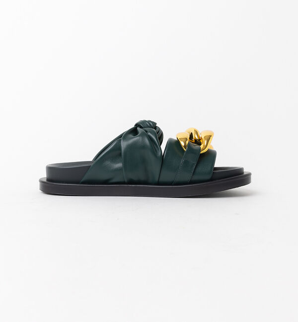 AU BANNISTER「ビッグチェーンモチーフ フットベッドサンダル」|サンダル|