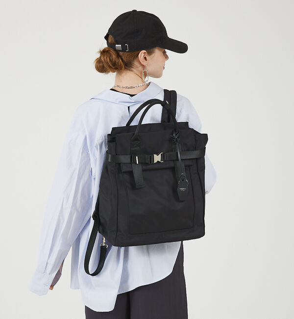 LOWELL things「【再入荷】Ability/ナイロンBELTEDサック」|リュック|ブラック
