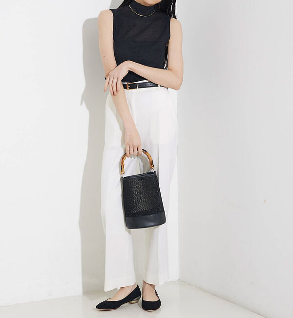 LOWELL things「●SOUER/バンブーハンドルチュールバッグ」|ハンドバッグ|