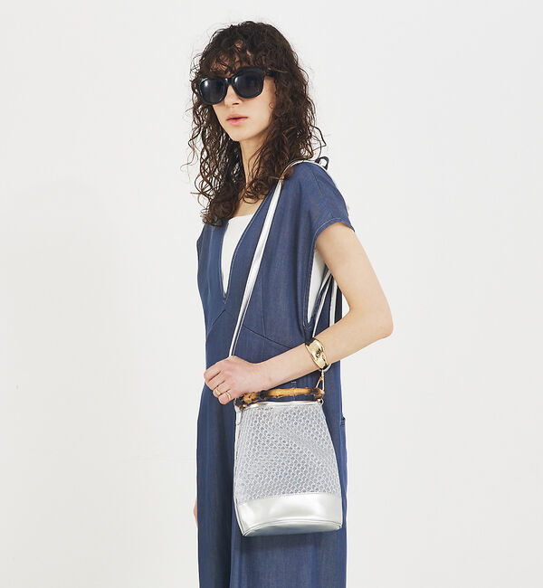 LOWELL things「●SOUER/バンブーハンドルチュールバッグ」|ハンドバッグ|