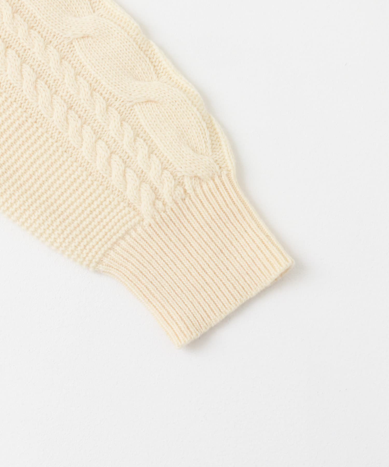 URBAN RESEARCH DOORS「アラン柄バックシャツプルオーバー」|ニット・セーター|