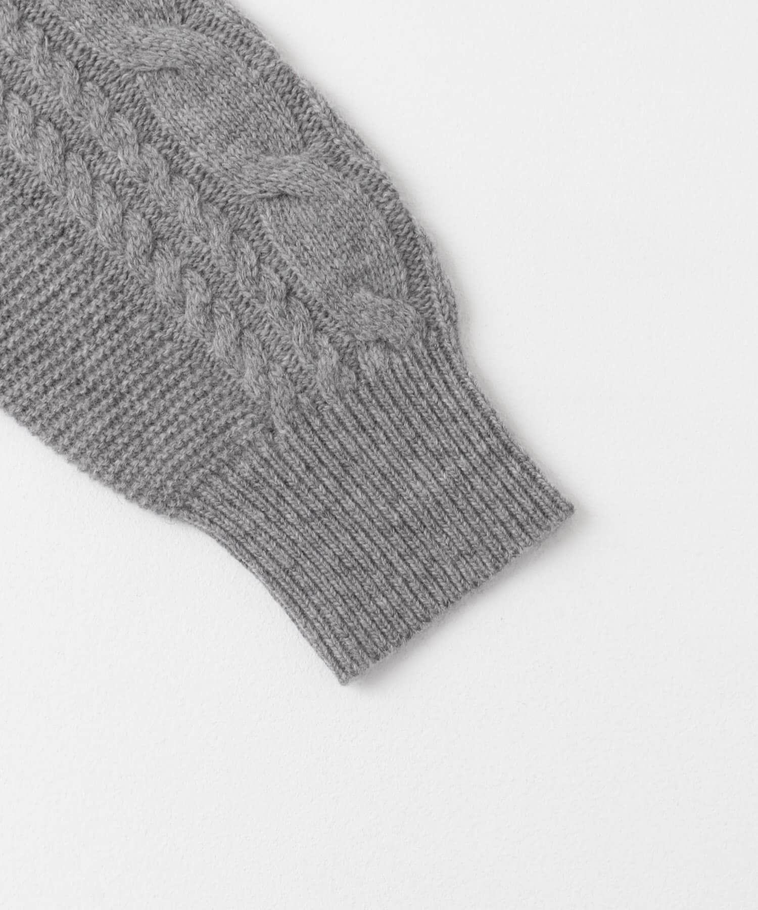 URBAN RESEARCH DOORS「アラン柄バックシャツプルオーバー」|ニット・セーター|