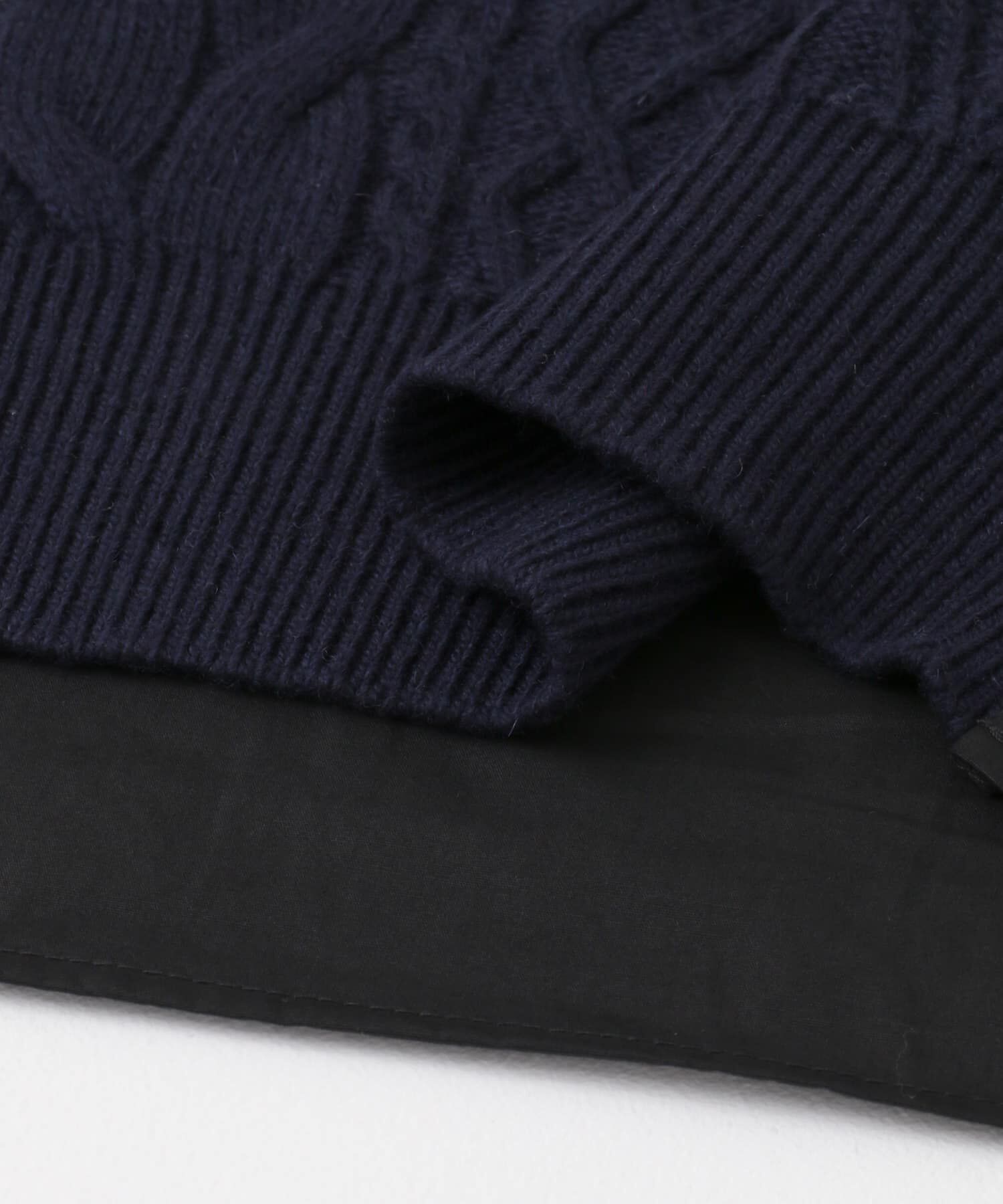 URBAN RESEARCH DOORS「アラン柄バックシャツプルオーバー」|ニット・セーター|