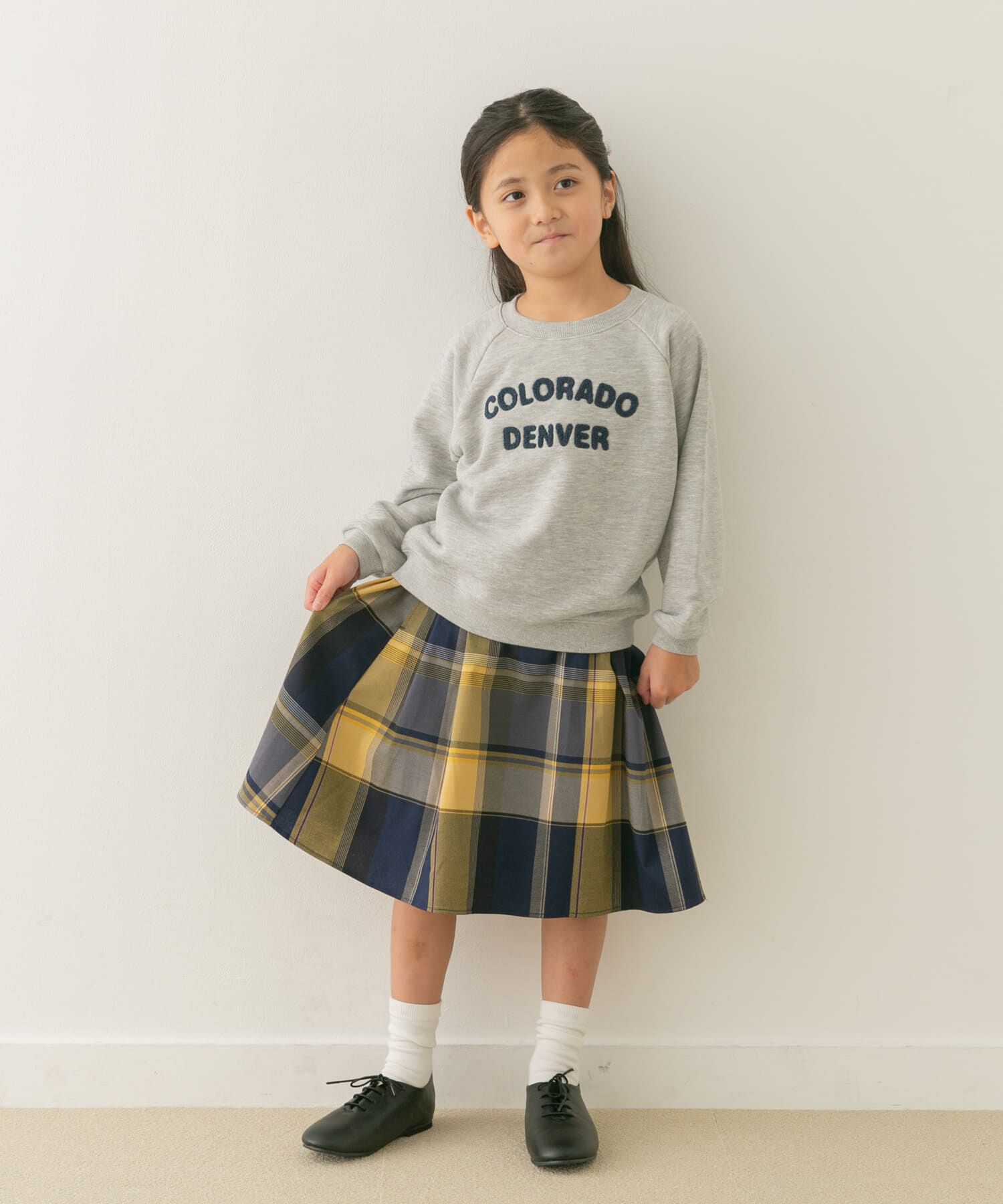 URBAN RESEARCH DOORS「『親子リンク』カラーチェックスカート(KIDS)」|その他|