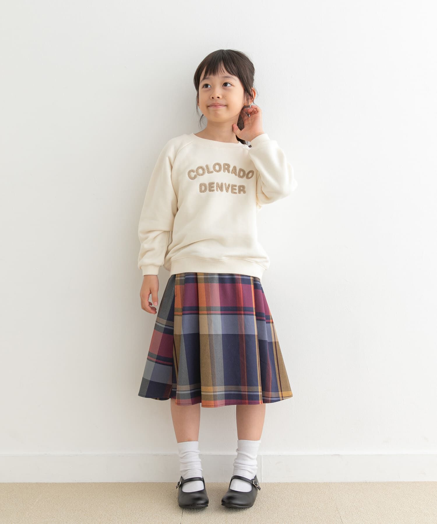 URBAN RESEARCH DOORS「『親子リンク』カラーチェックスカート(KIDS)」|その他|