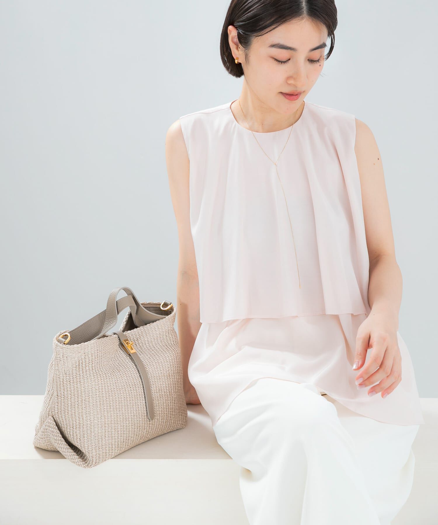 URBAN RESEARCH ROSSO「レイヤードフレアブラウス」|シャツ・ブラウス|ピンク系その他