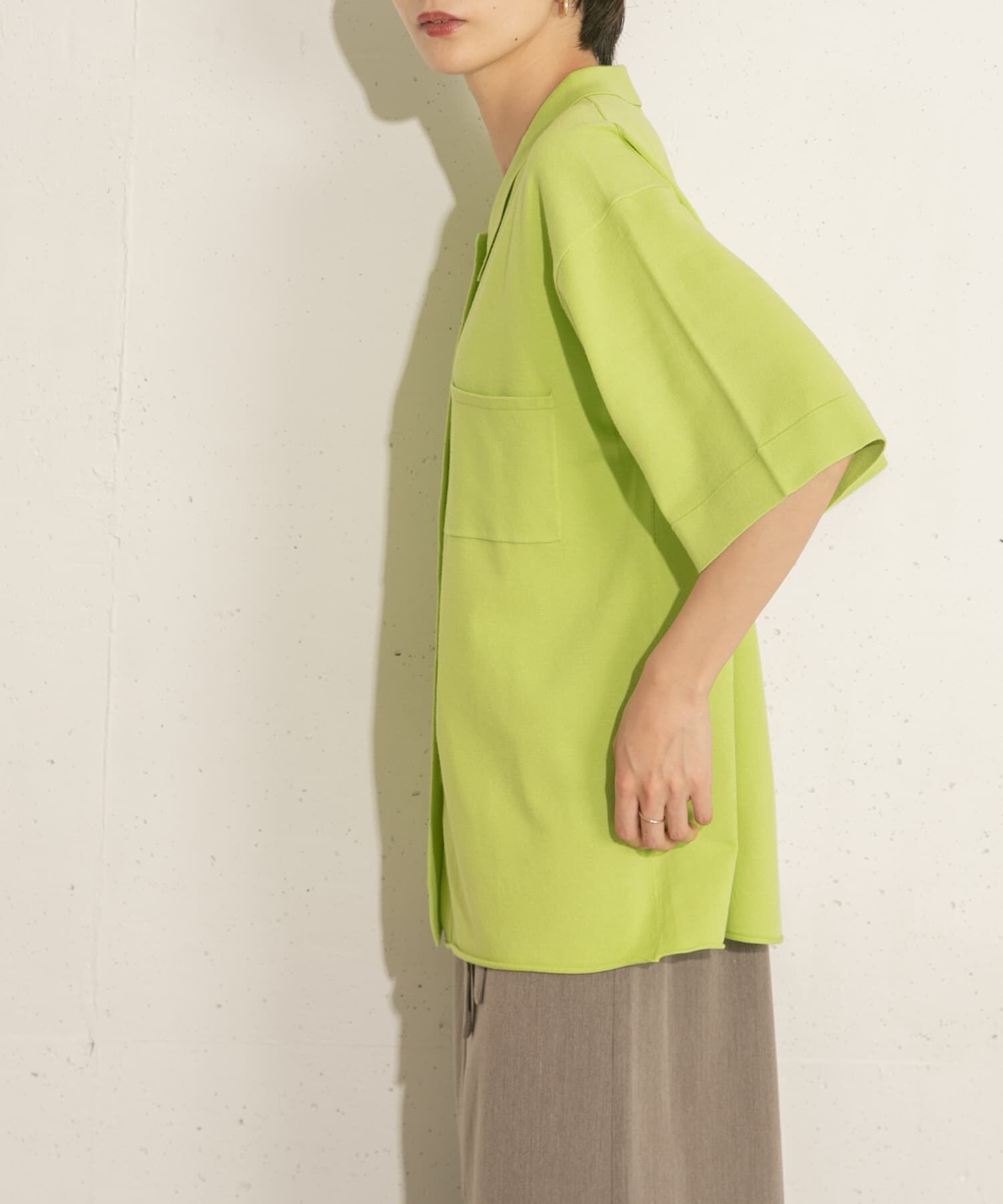  「ルーズシルエットニットシャツ」|ニット・セーター|