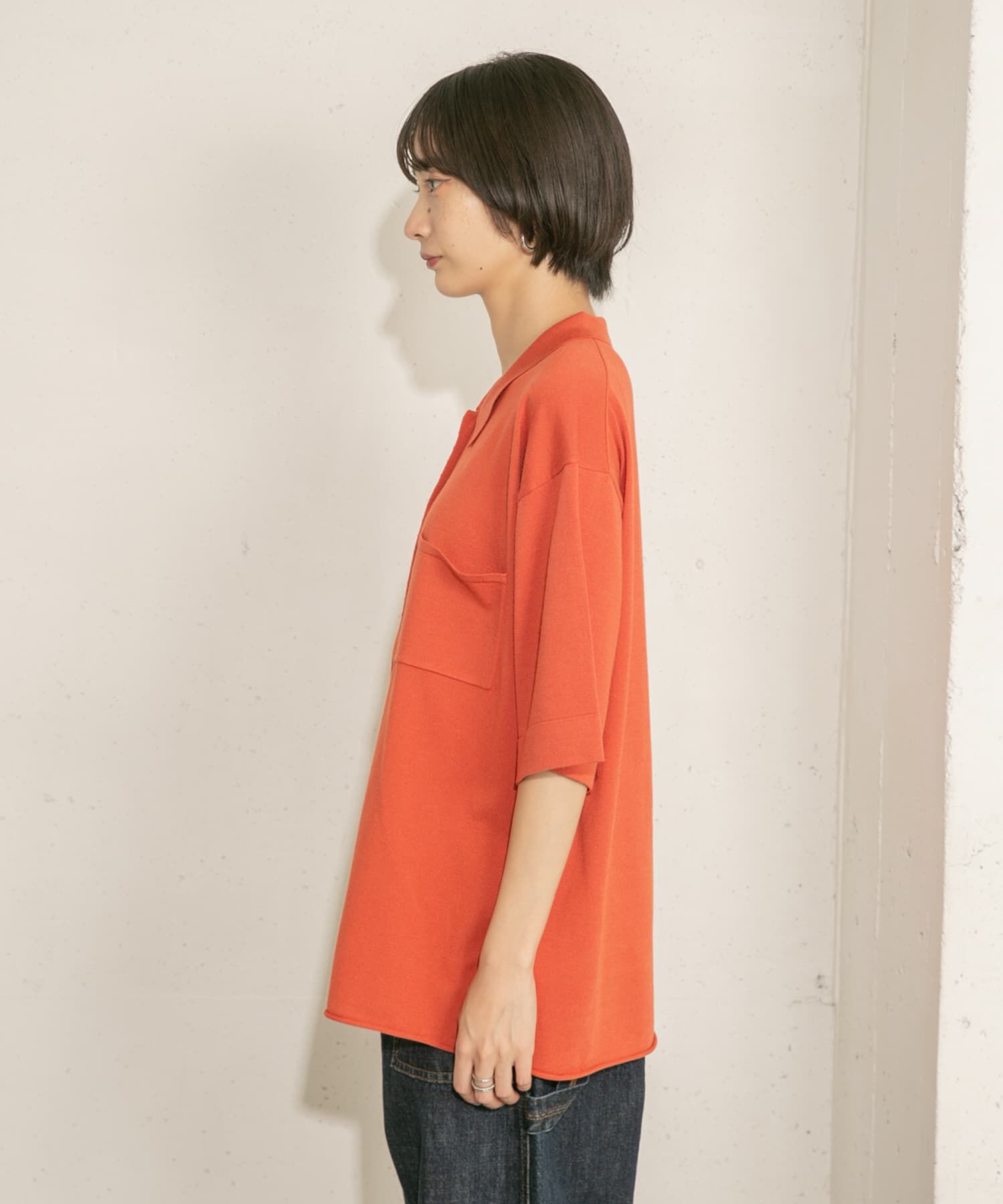  「ルーズシルエットニットシャツ」|ニット・セーター|