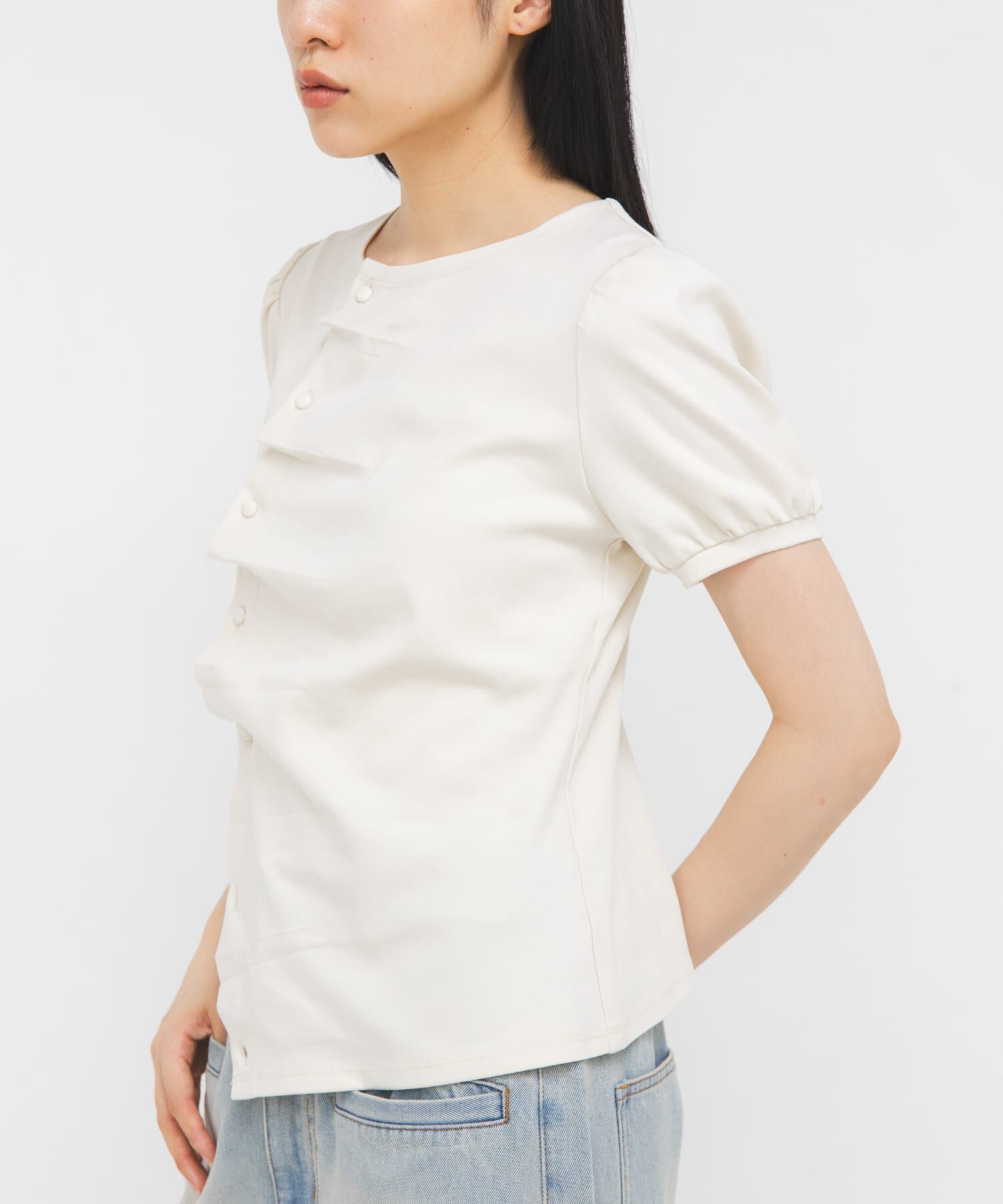  「アシメトリーデザインカットソー」|Tシャツ・カットソー|