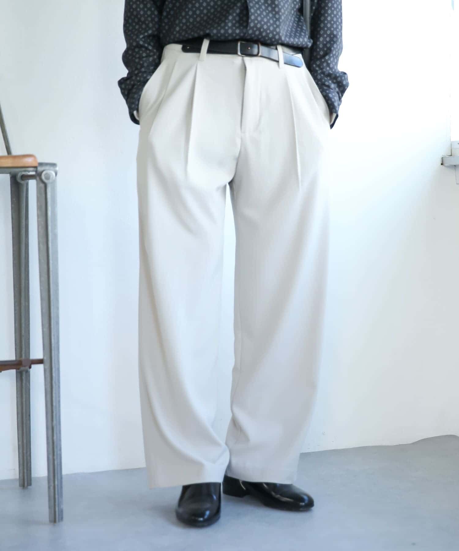 SENSE OF PLACE by URBAN RESEARCH「『セットアップ対応』『イージーケア』ダブルタックワイドスラックス」|その他|