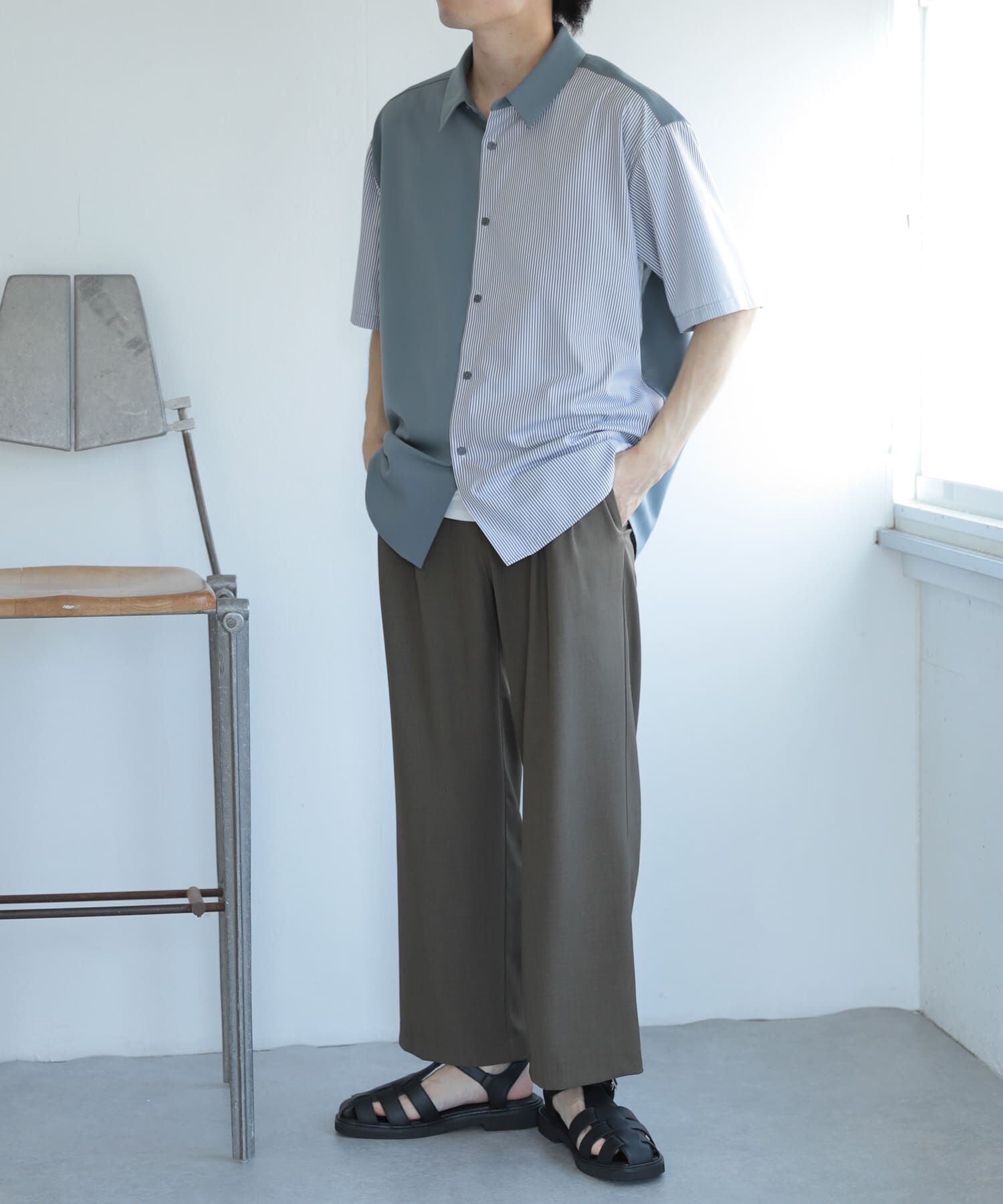 SENSE OF PLACE by URBAN RESEARCH「『セットアップ対応』『イージーケア』ダブルタックワイドスラックス」|その他|