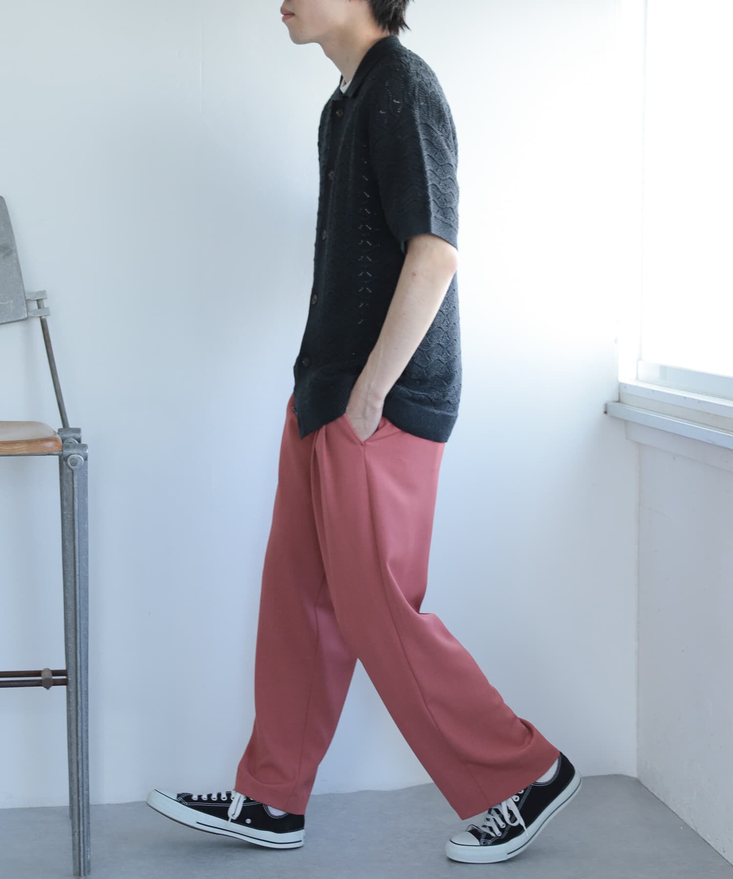 SENSE OF PLACE by URBAN RESEARCH「『セットアップ対応』『イージーケア』ダブルタックワイドスラックス」|その他|