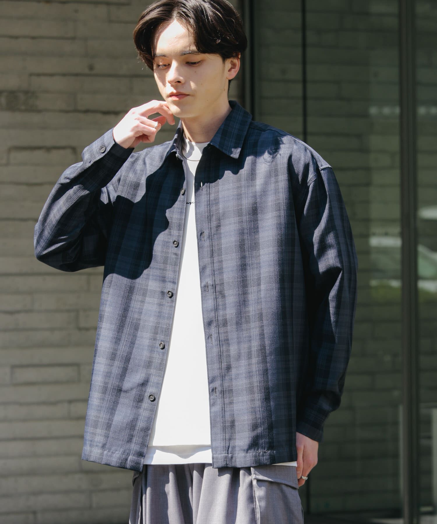 SENSE OF PLACE by URBAN RESEARCH「オンブレチェックルーズシャツ」|シャツ・ブラウス|