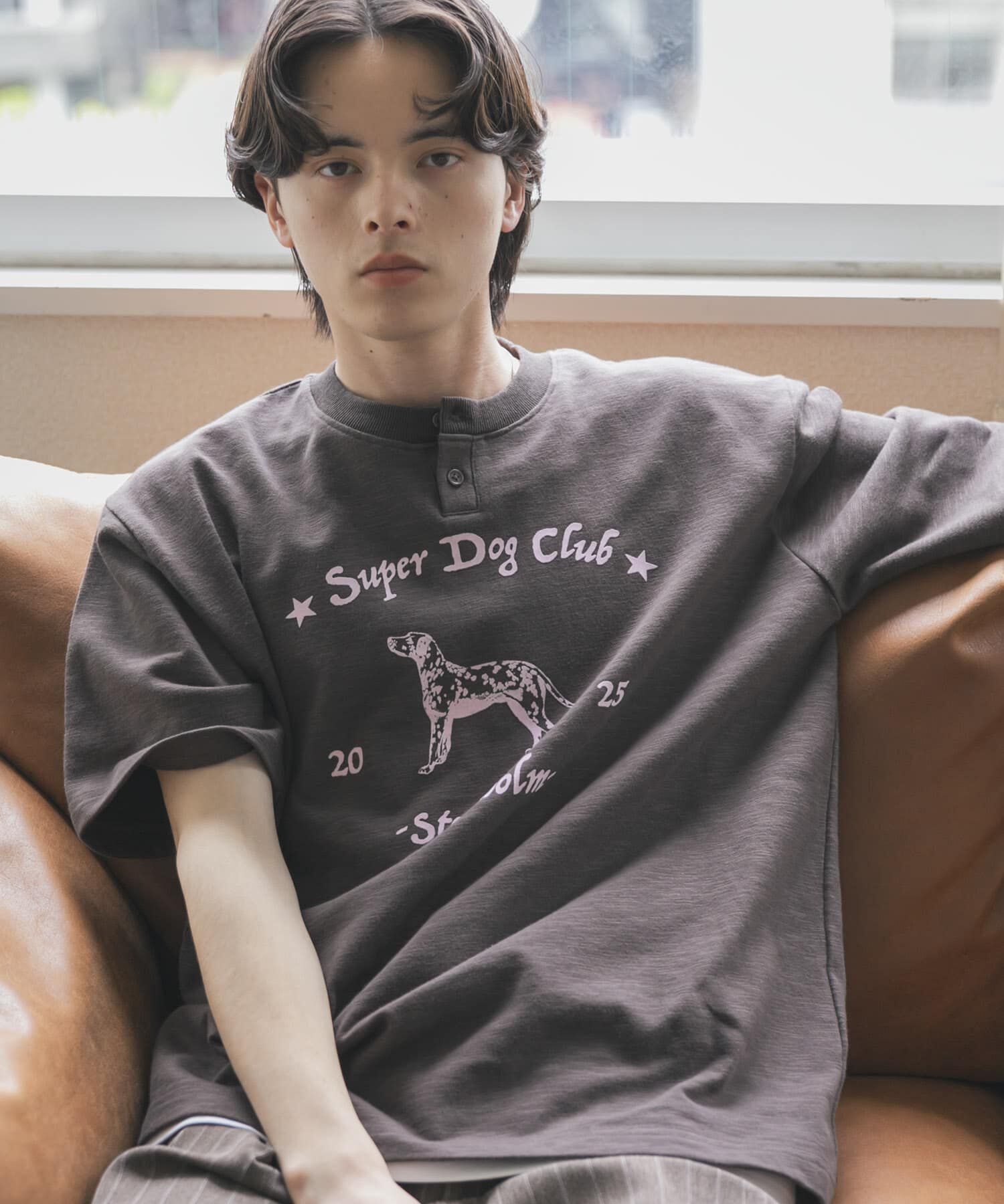 SENSE OF PLACE by URBAN RESEARCH「ヴィンテージグラフィックヘンリーネックTシャツ」|Tシャツ・カットソー|