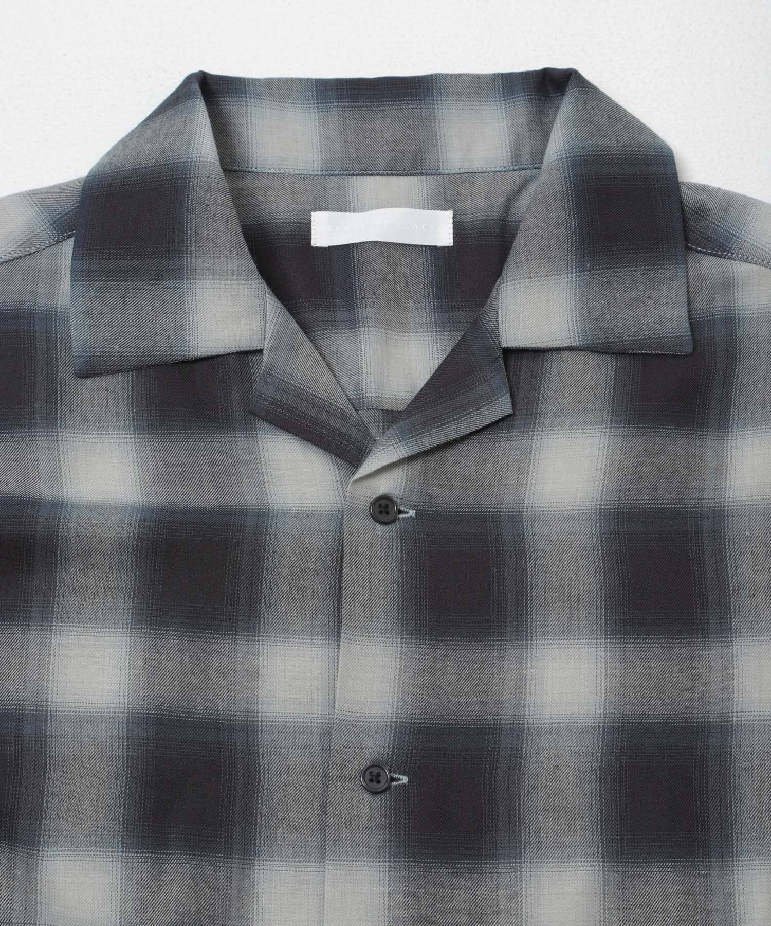 SENSE OF PLACE by URBAN RESEARCH「オンブレーチェックオープンカラーショートスリーブシャツ」|シャツ・ブラウス|