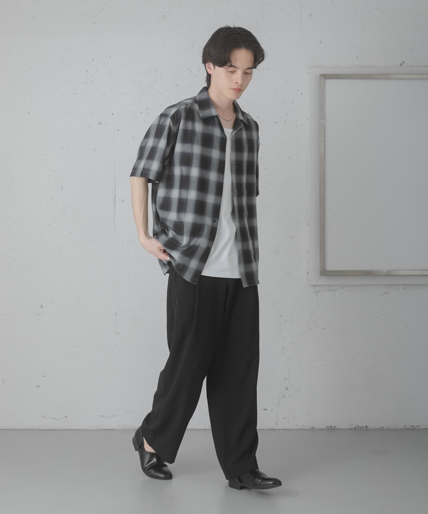 SENSE OF PLACE by URBAN RESEARCH「オンブレーチェックオープンカラーショートスリーブシャツ」|シャツ・ブラウス|