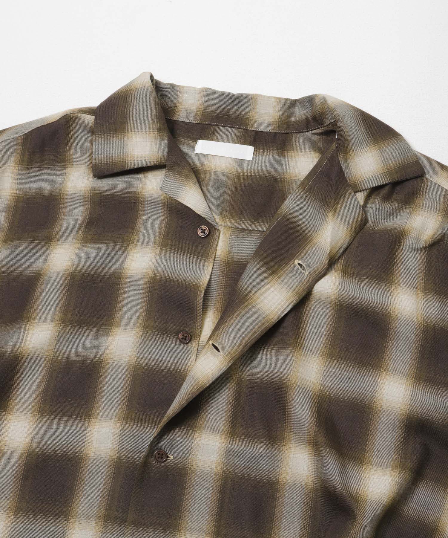 SENSE OF PLACE by URBAN RESEARCH「オンブレーチェックオープンカラーショートスリーブシャツ」|シャツ・ブラウス|