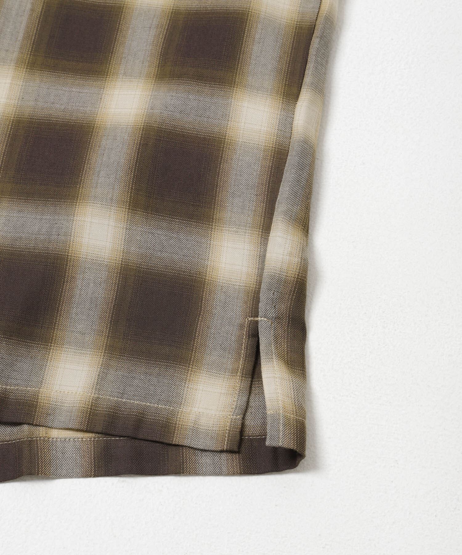 SENSE OF PLACE by URBAN RESEARCH「オンブレーチェックオープンカラーショートスリーブシャツ」|シャツ・ブラウス|