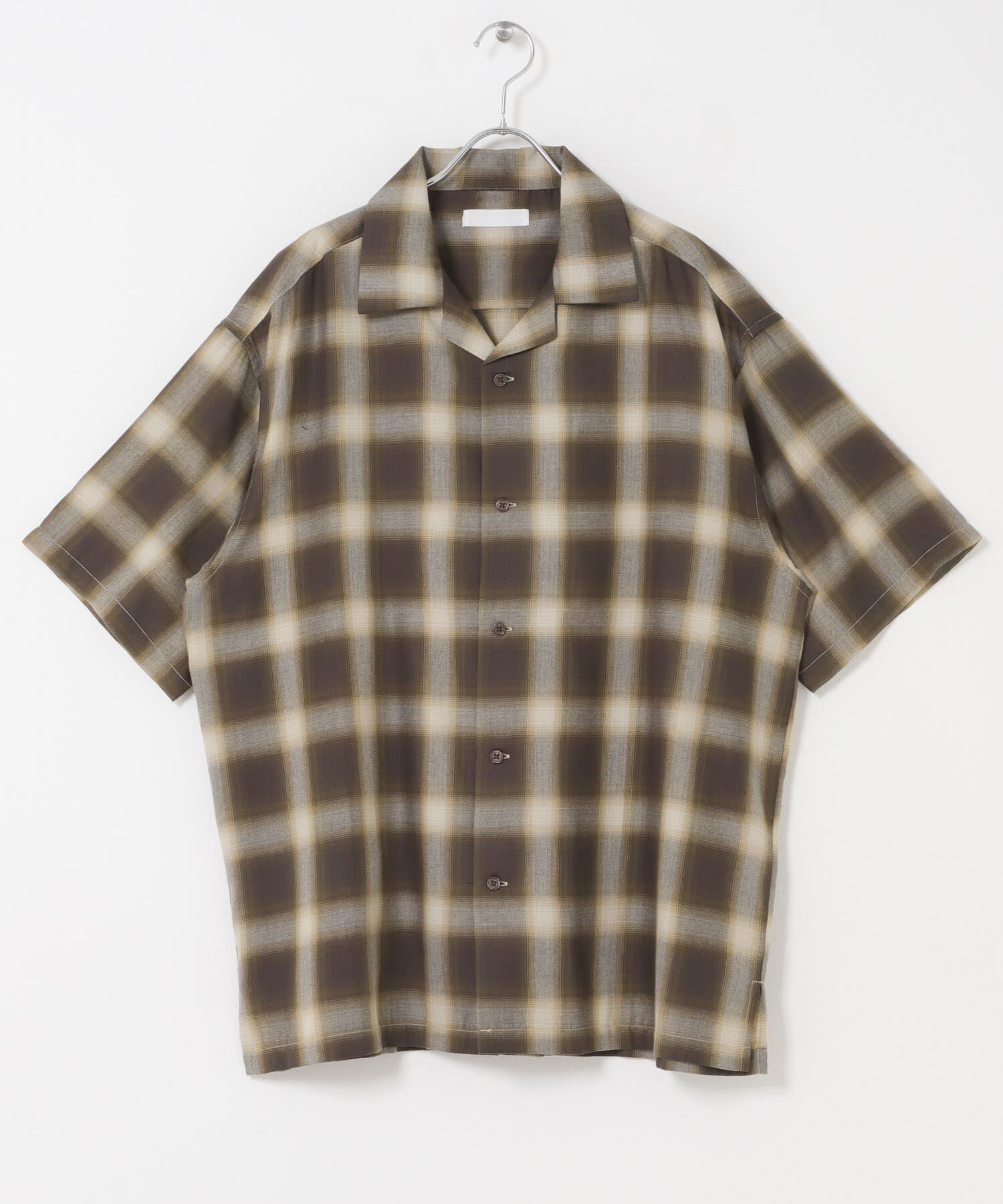 SENSE OF PLACE by URBAN RESEARCH「オンブレーチェックオープンカラーショートスリーブシャツ」|シャツ・ブラウス|