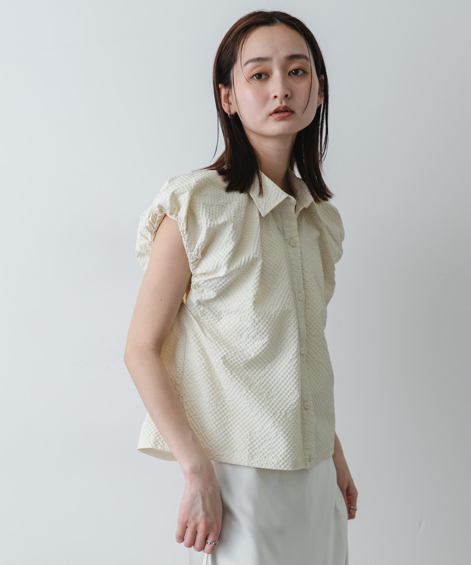 SENSE OF PLACE by URBAN RESEARCH「シアーサッカーバルーンスリーブシャツ」|シャツ・ブラウス|