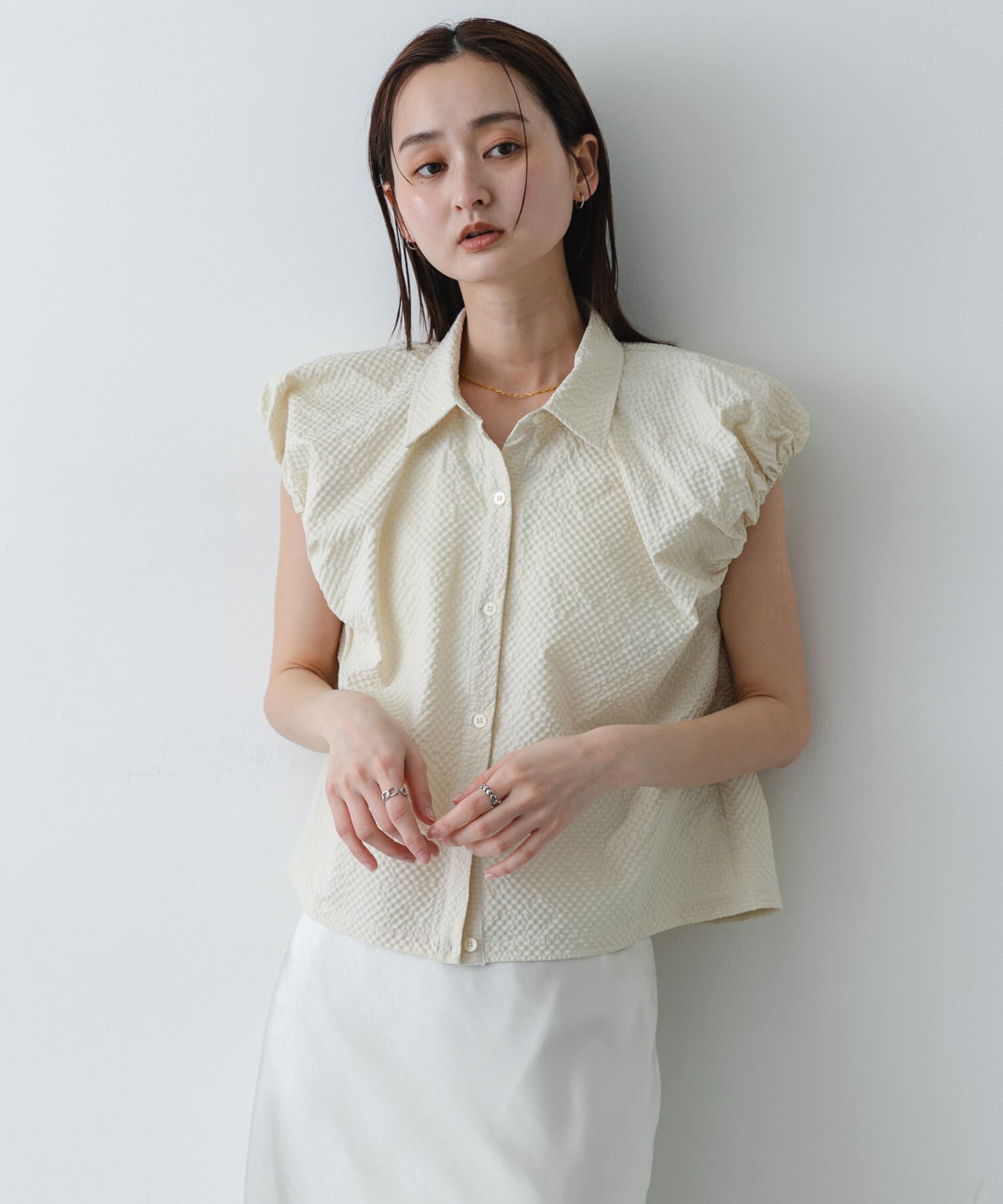 SENSE OF PLACE by URBAN RESEARCH「シアーサッカーバルーンスリーブシャツ」|シャツ・ブラウス|