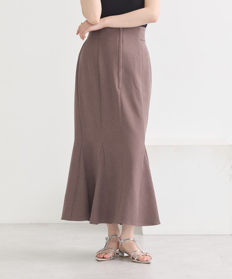 earth music&ecology「フロントジップマーメイドスカート」|タイト|