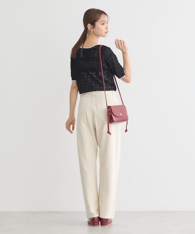 earth music&ecology「ミニスカラップ透かし編みニットカーディガン」|カーディガン|