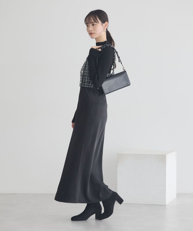 earth music&ecology「フリンジツイードビスチェ」|ベスト・ジレ|