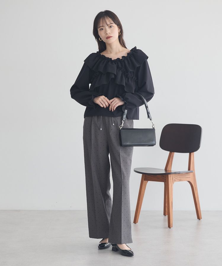 earth music&ecology「フリルオフショルブラウス」|シャツ・ブラウス|