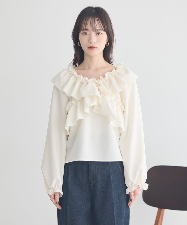 earth music&ecology「フリルオフショルブラウス」|シャツ・ブラウス|
