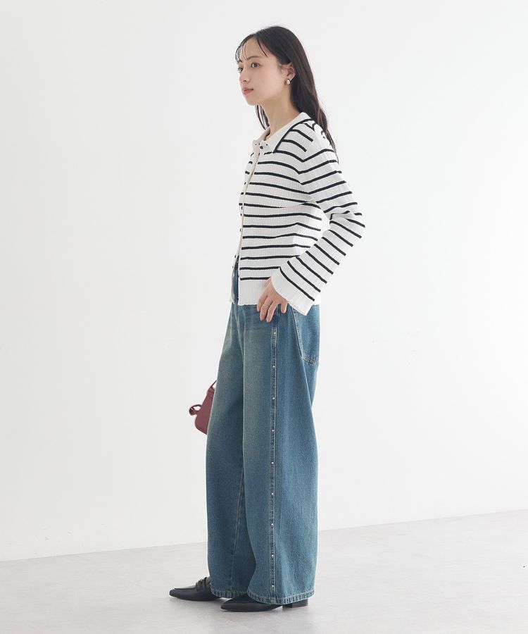 earth music&ecology「レギュラーカラーニットカーディガン」|カーディガン|