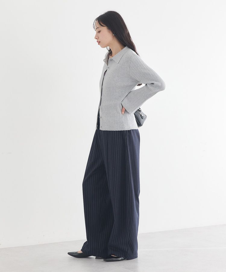 earth music&ecology「レギュラーカラーニットカーディガン」|カーディガン|