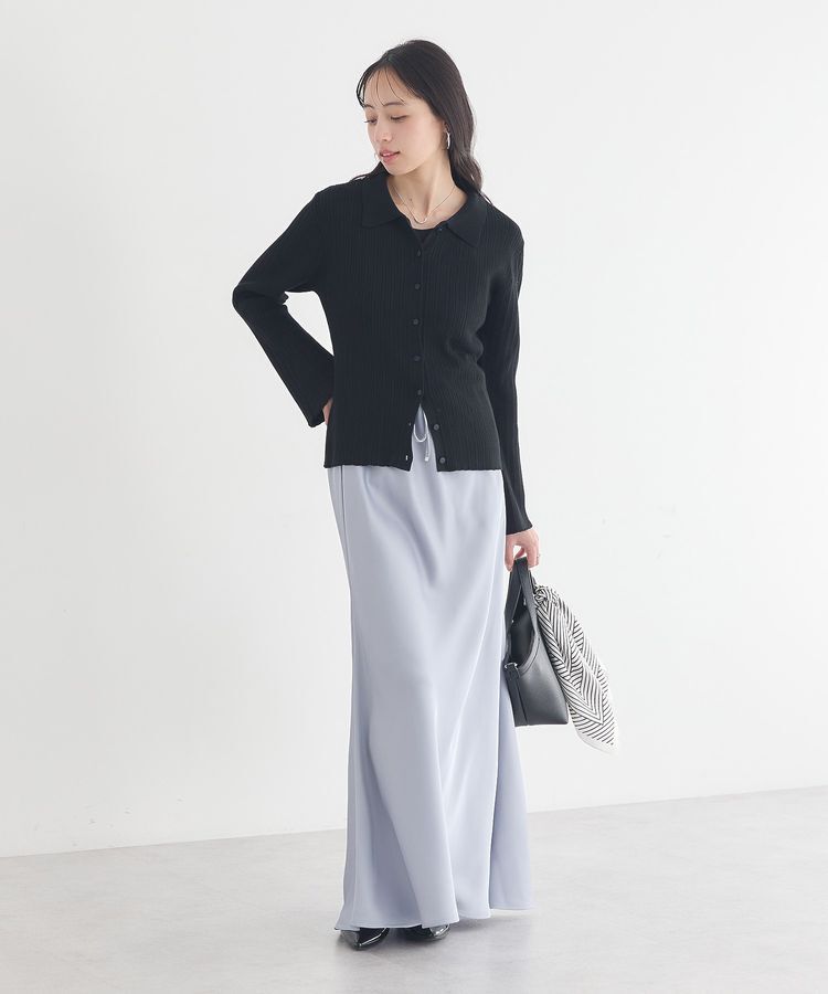 earth music&ecology「レギュラーカラーニットカーディガン」|カーディガン|