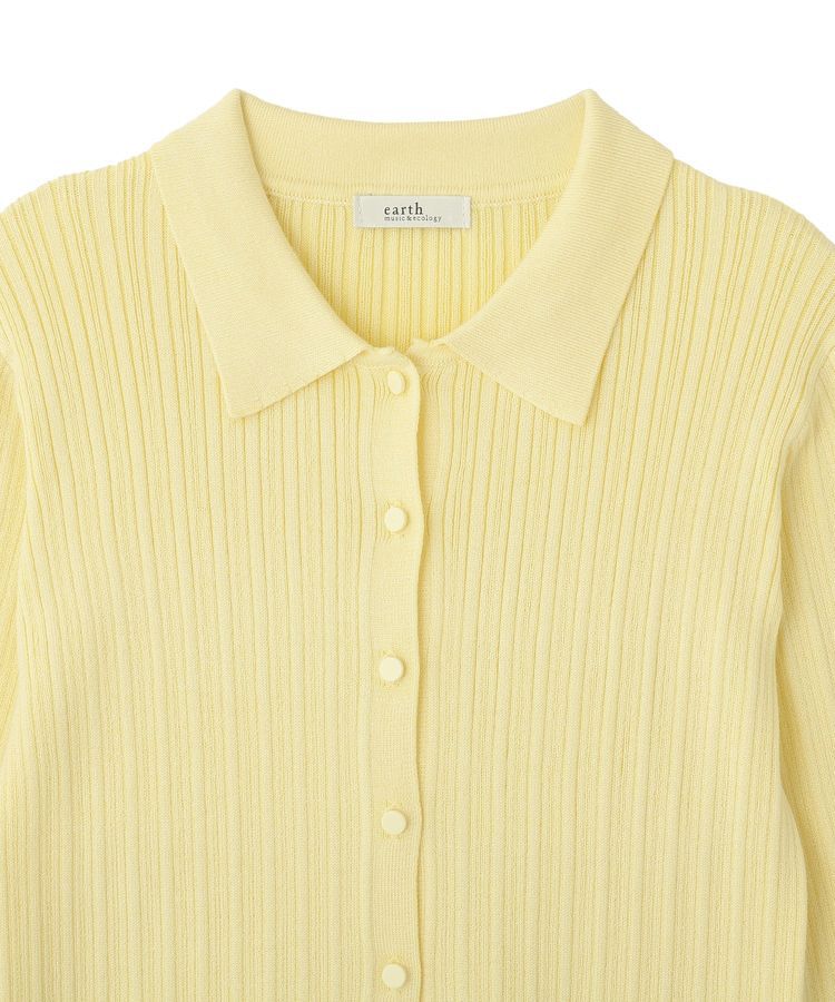 earth music&ecology「レギュラーカラーニットカーディガン」|カーディガン|