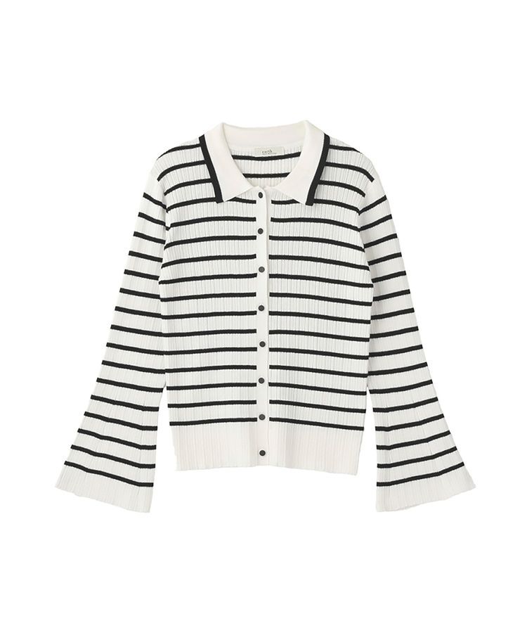 earth music&ecology「レギュラーカラーニットカーディガン」|カーディガン|