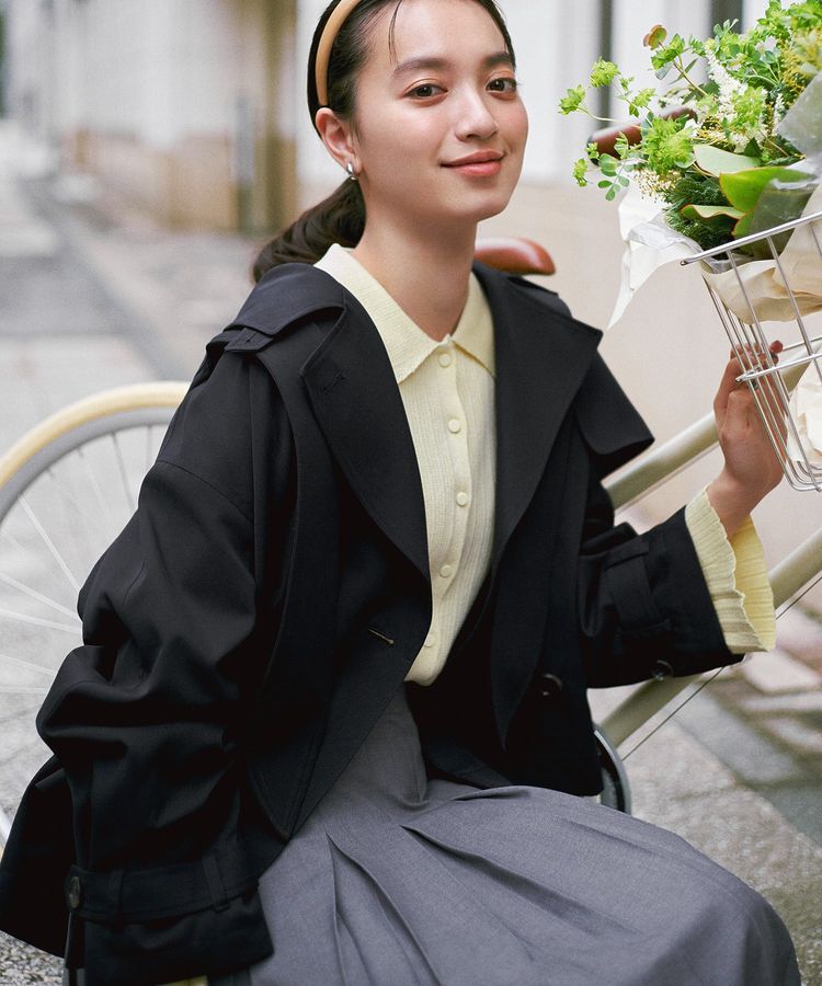 earth music&ecology「レギュラーカラーニットカーディガン」|カーディガン|