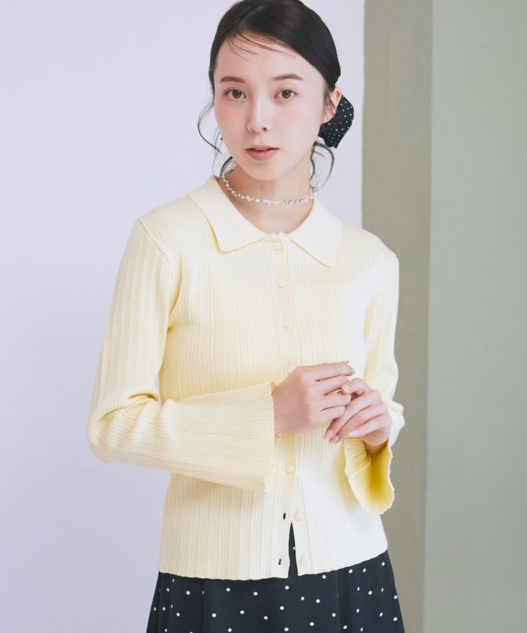 earth music&ecology「レギュラーカラーニットカーディガン」|カーディガン|